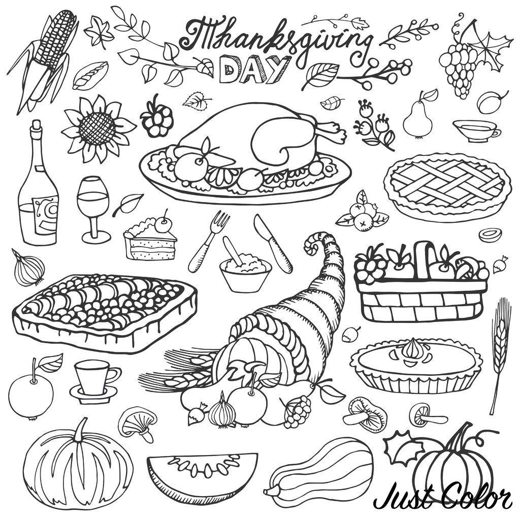 Thanksgiving 19204 Thanksgiving Colorear Para Adultos