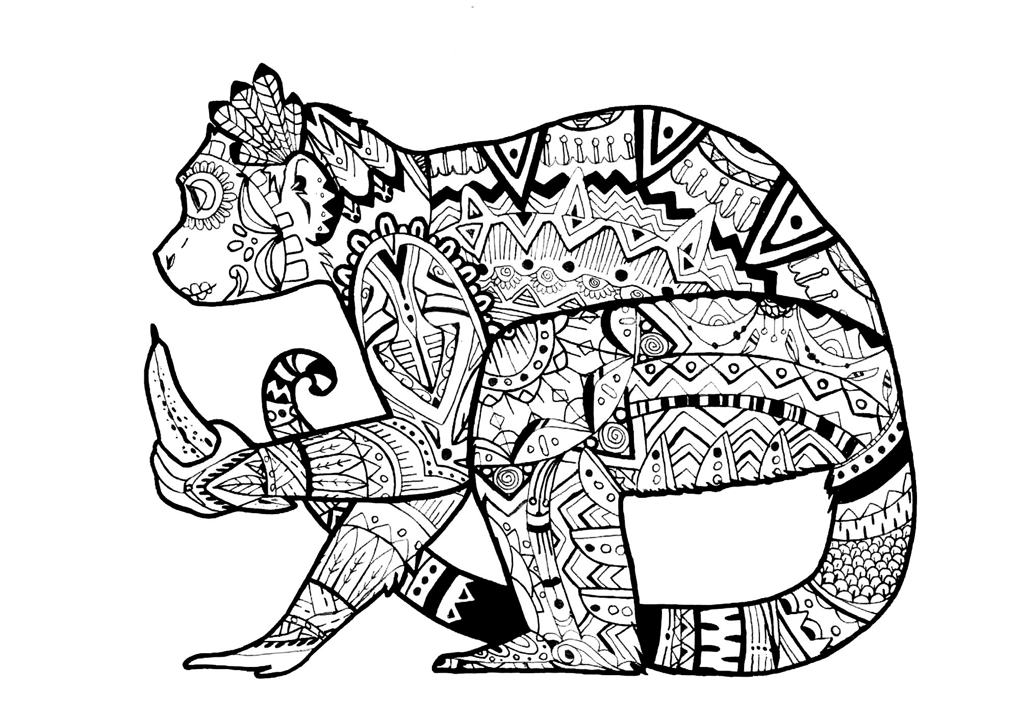 coloriage singe par paulined