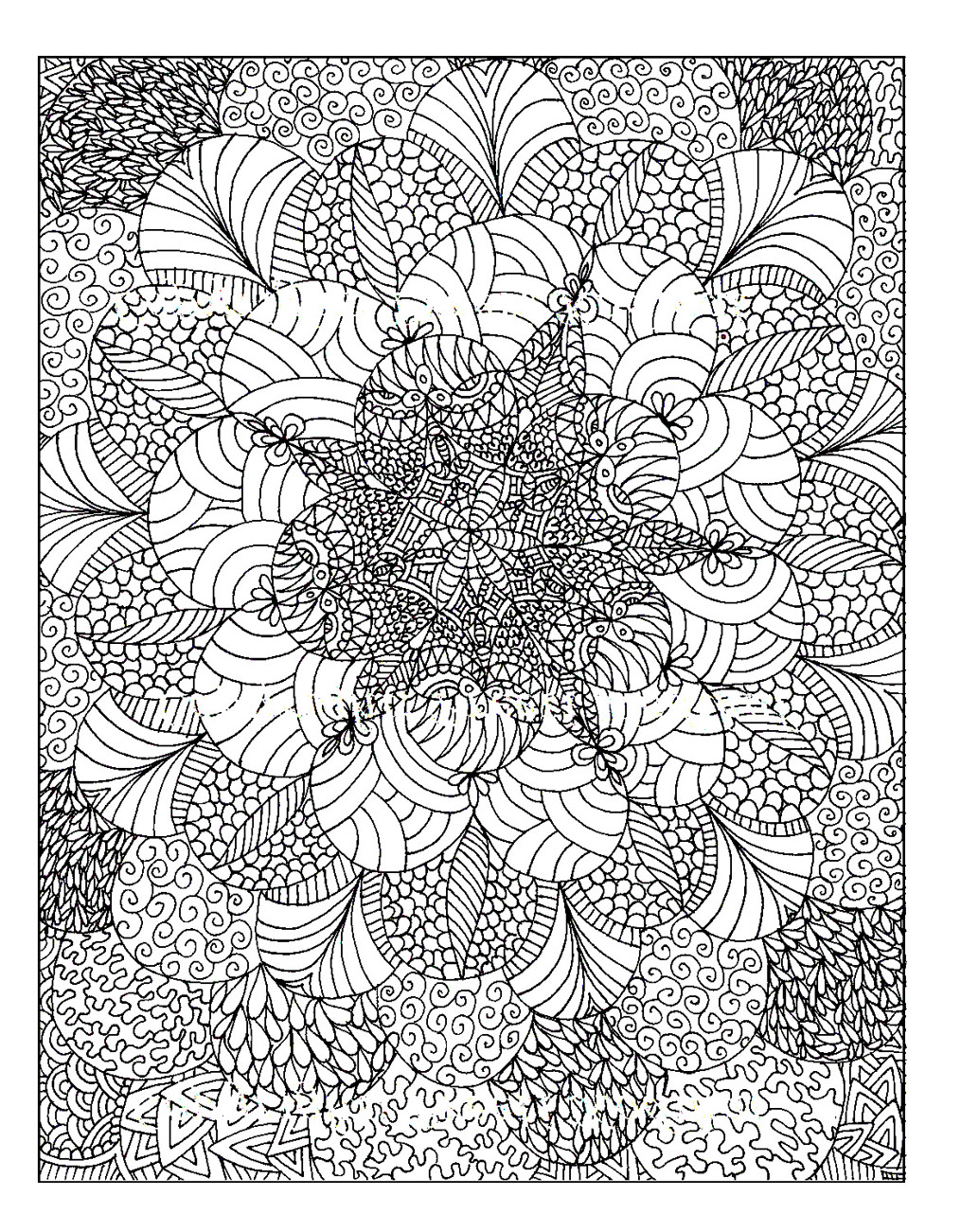 Image florale abstraite posée de pétales aux motifs différents avec énormément de détails