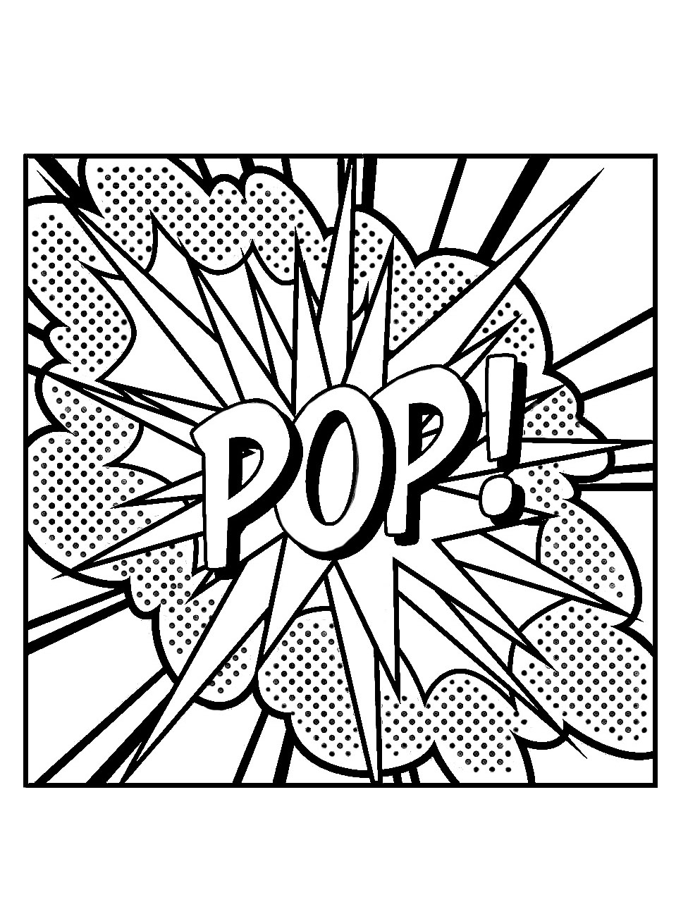 Pop art pop Connaissez vous le livre Coloring for Grown up de Ryan Hunter et Taige Jensen Coloriages difficiles pour adultes