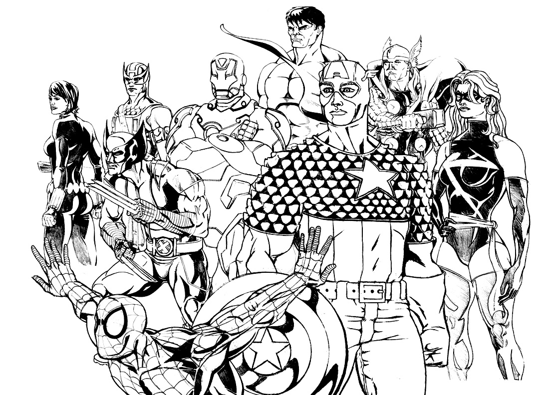 Avengers - Livres et Comics - Coloriages difficiles pour adultes