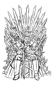 Coloriage adulte game of throne ned starck by luxame