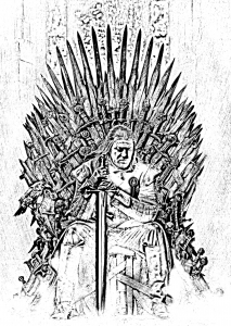 Coloriage adulte game of throne ned starck trone