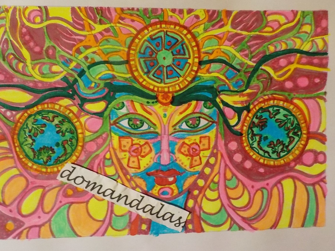 Psychedelic woman - Psychedelic Adult Coloring Pages