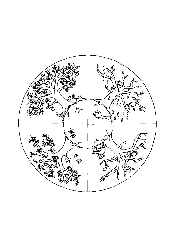 Download 4 seasons free to color for children - 4 Seasons Kids Coloring Pages