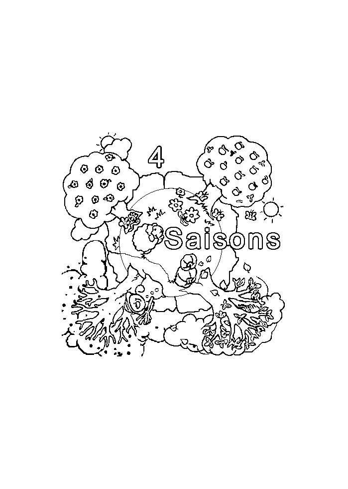 4 seasons to print for free - 4 Seasons Kids Coloring Pages