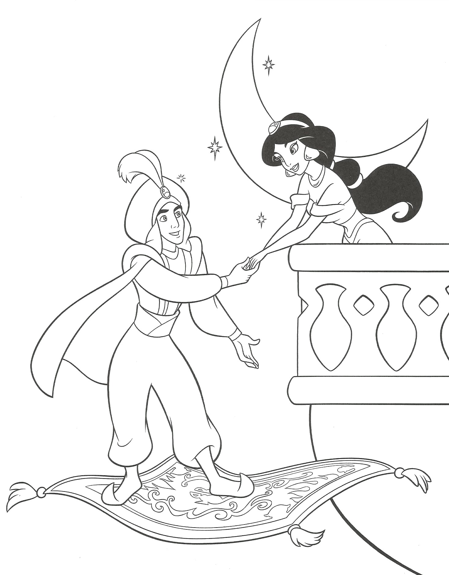 Download 346+ Cartoons Aladdin Coloring Pages PNG PDF File