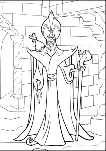 Aladdin And Abu coloring page  Free Printable Coloring Pages