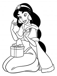 disney princess jasmine coloring page