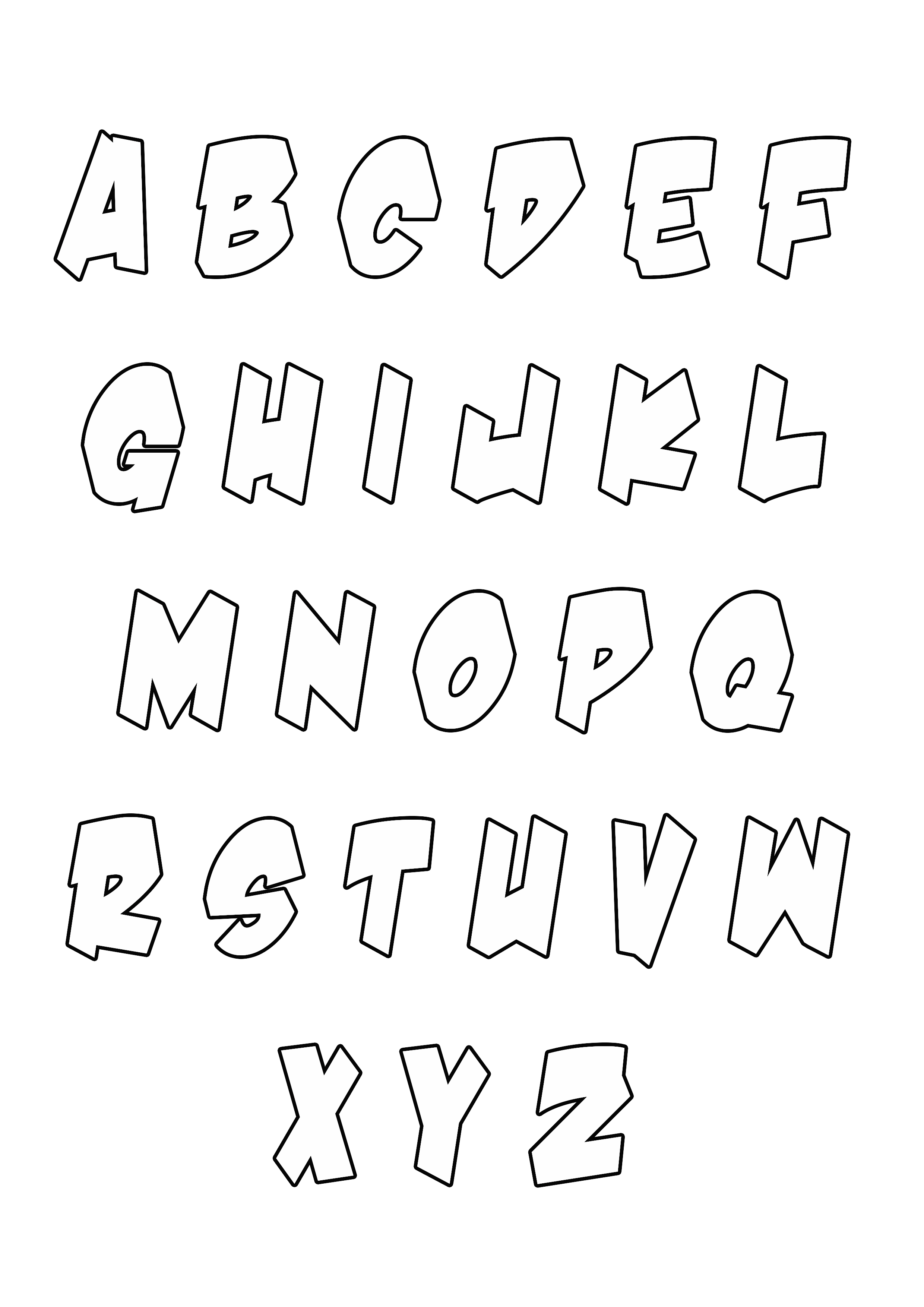Alphabet To Download For Free Alphabet Kids Coloring Pages