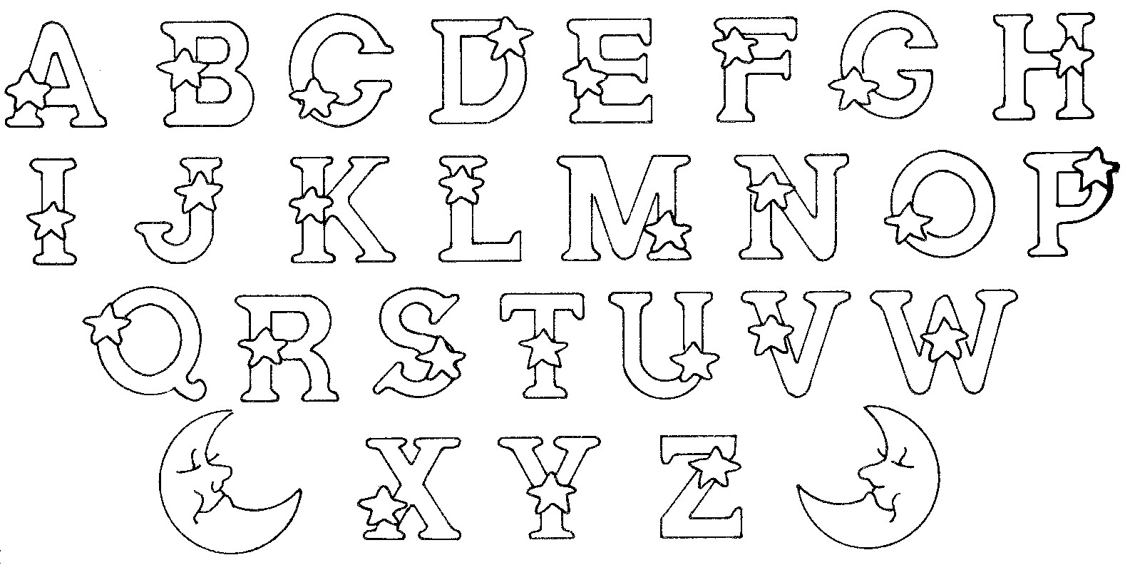 alphabets coloring pages