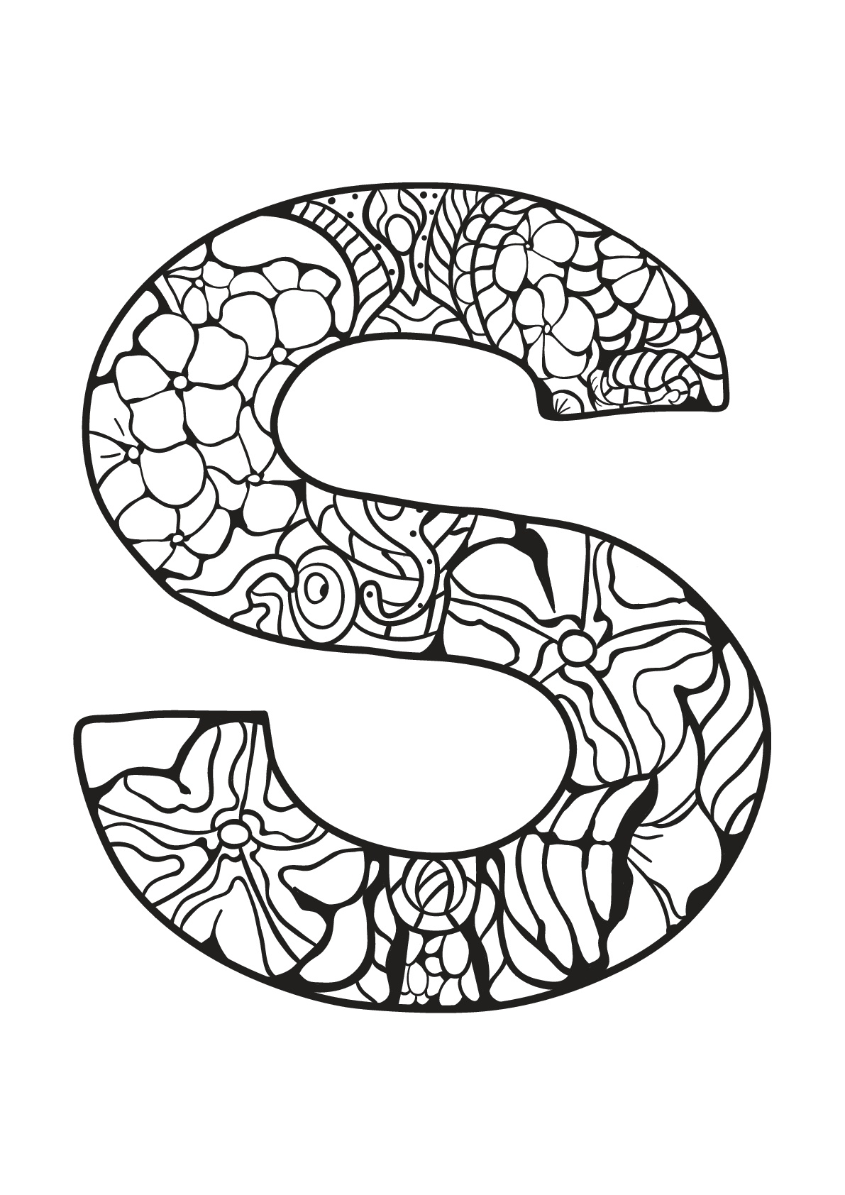 letter s coloring pages