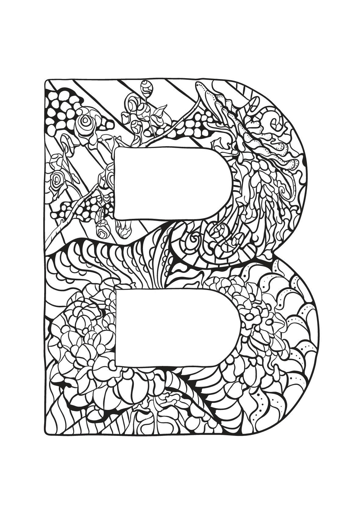 Alphabet to download for free : B - Alphabet Kids Coloring ...