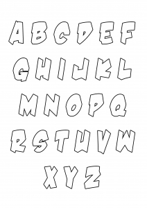 Coloring page alphabet to download for free