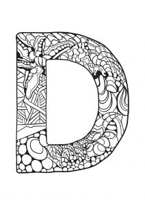 Coloring page alphabet to print : D