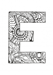 Coloring page alphabet free to color for children