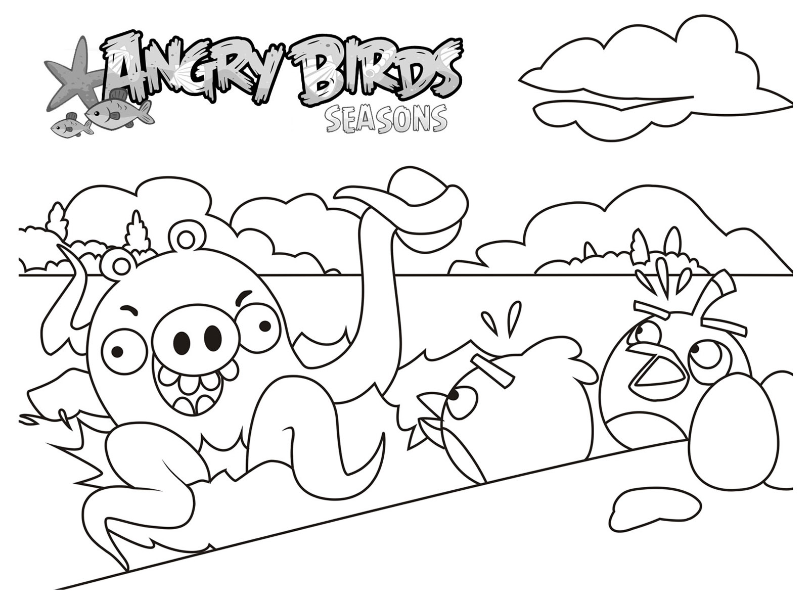 angry birds coloring pages pigs