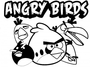 Angry Birds Free printable Coloring pages for kids