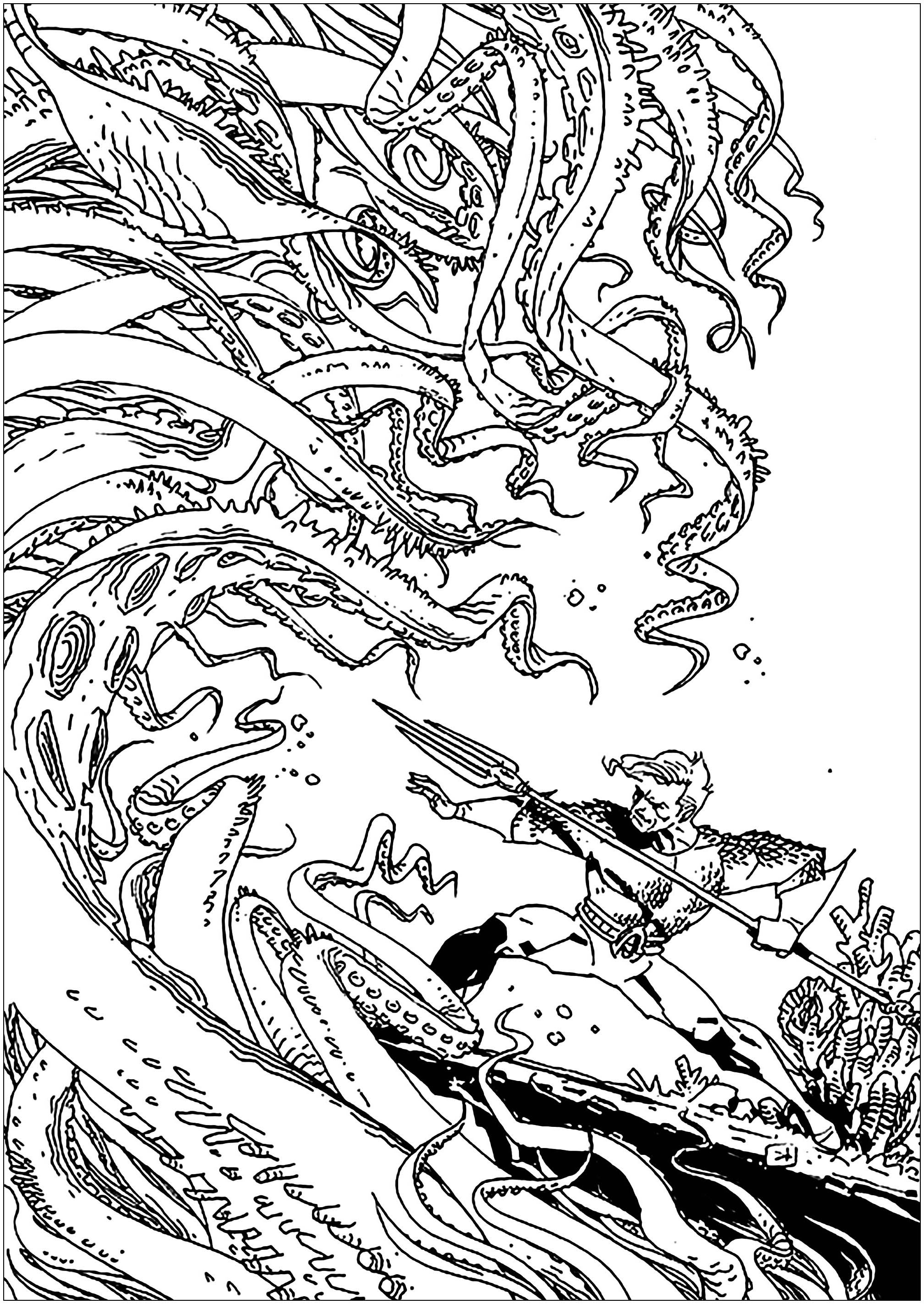 Aquaman Coloring Pages