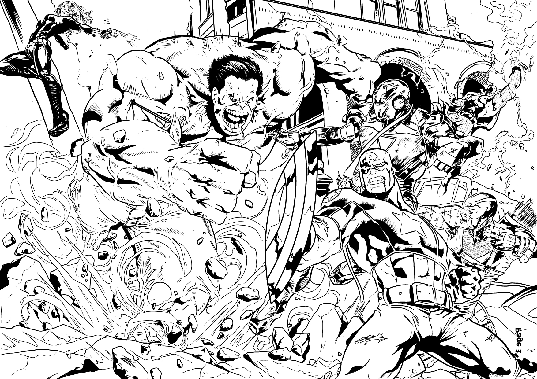 Free Avengers drawing to download and color Avengers Kids Coloring Pages