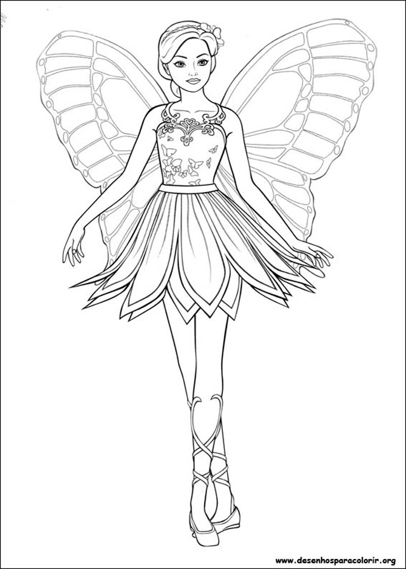 Download Barbie to color for children - Barbie Kids Coloring Pages