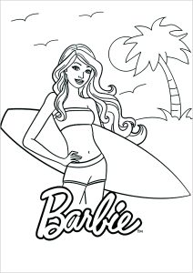 downloadable barbie coloring pages