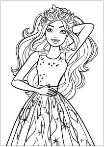 Barbie Free printable Coloring pages for kids