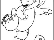 Printable Barney coloring sheets for Kids