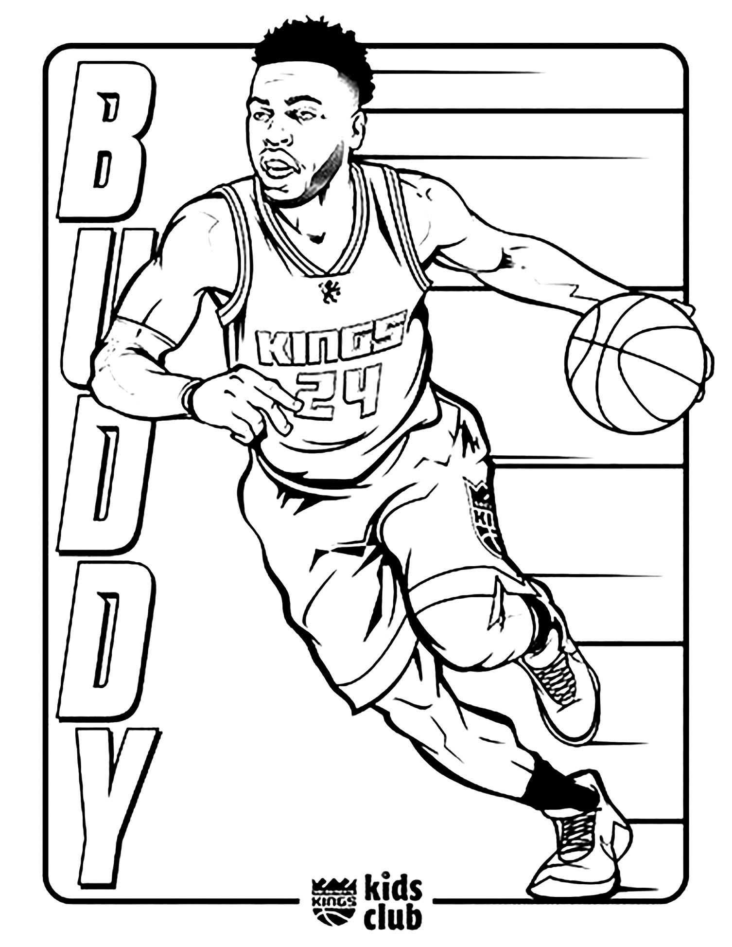Beautiful basketball coloring pages