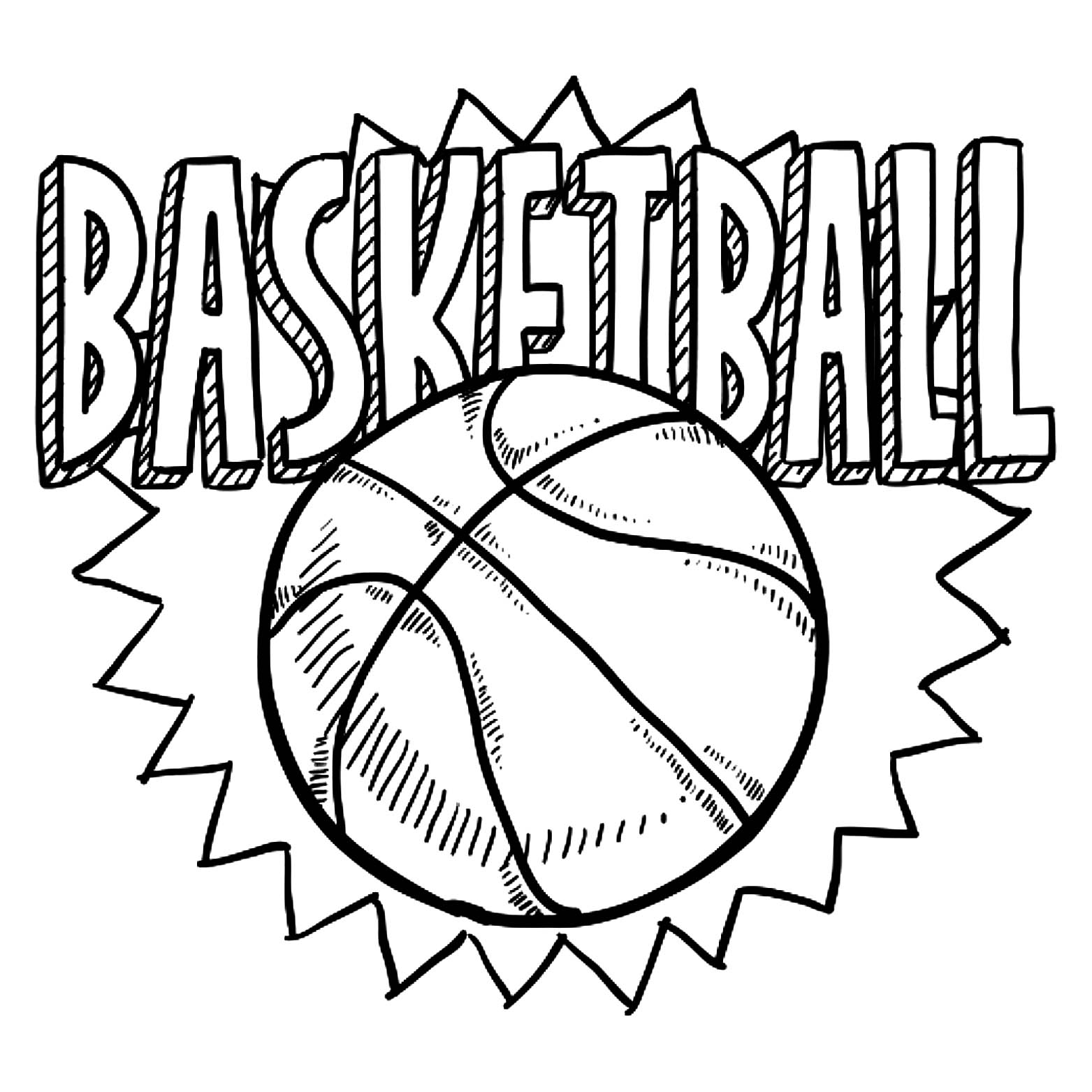 Download Basketball free to color for children - Basketball Kids ...