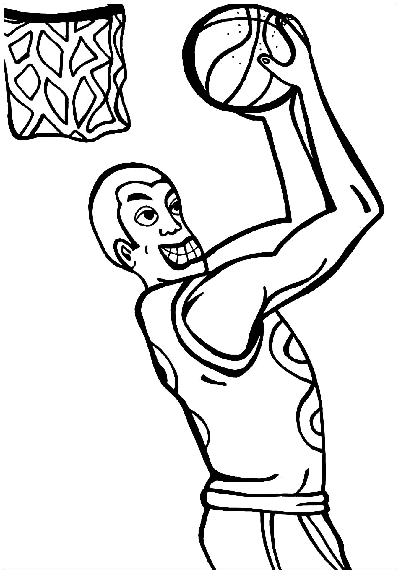 Printable basketball coloring pages for kids Basketball Kids Coloring