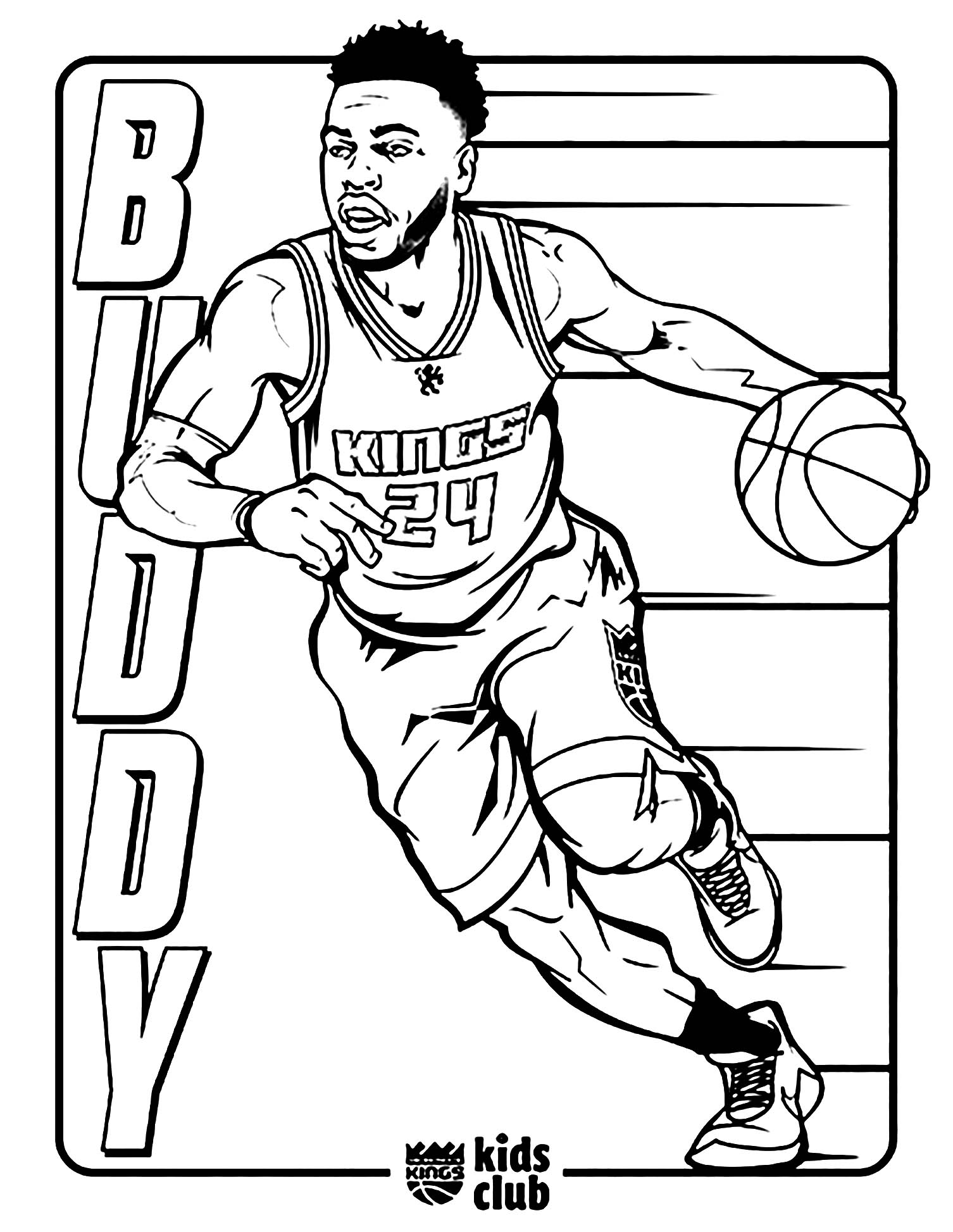 Download Basketball to print for free - Basketball Kids Coloring Pages