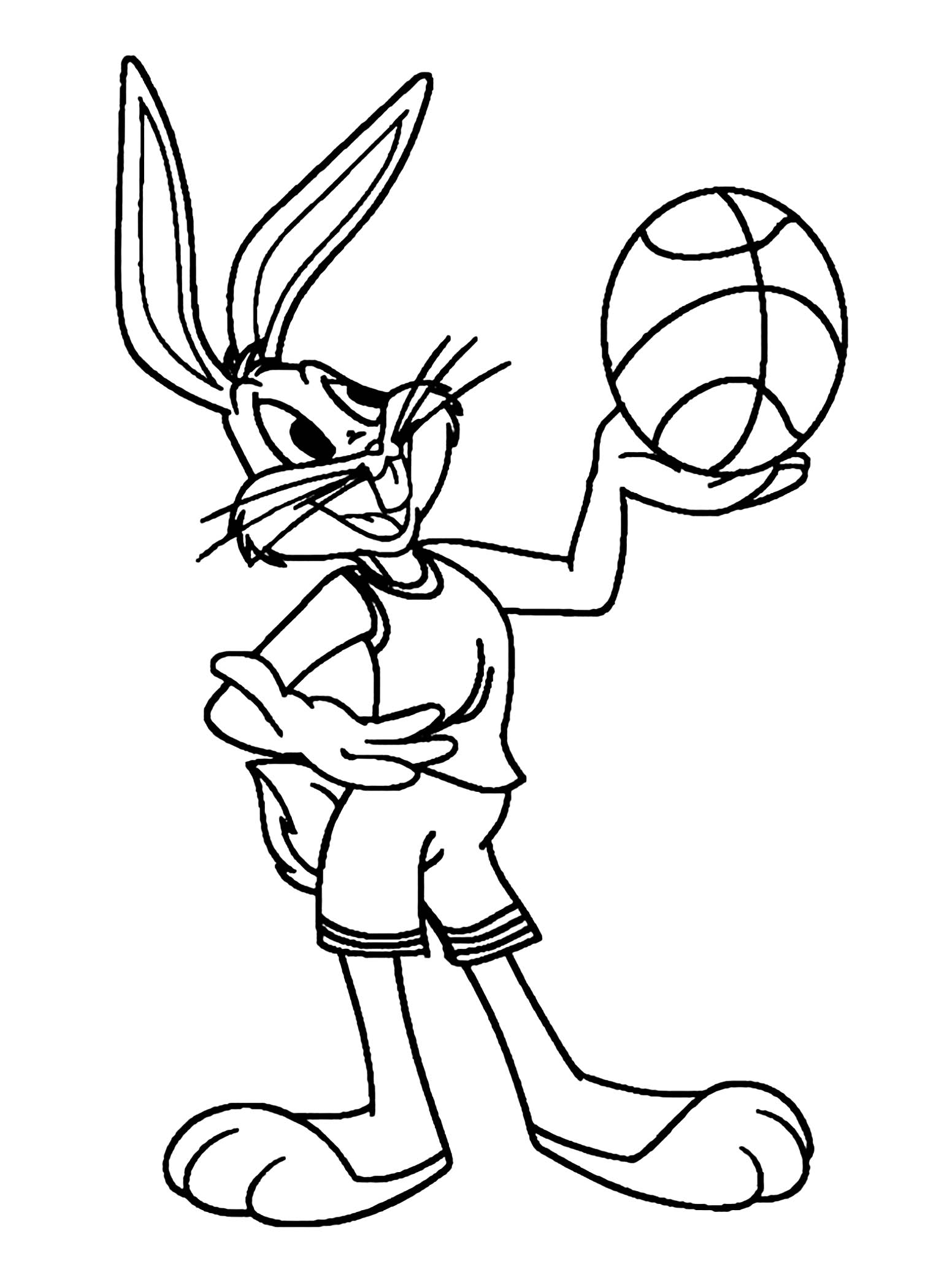 Easy basketball coloring pages for kids