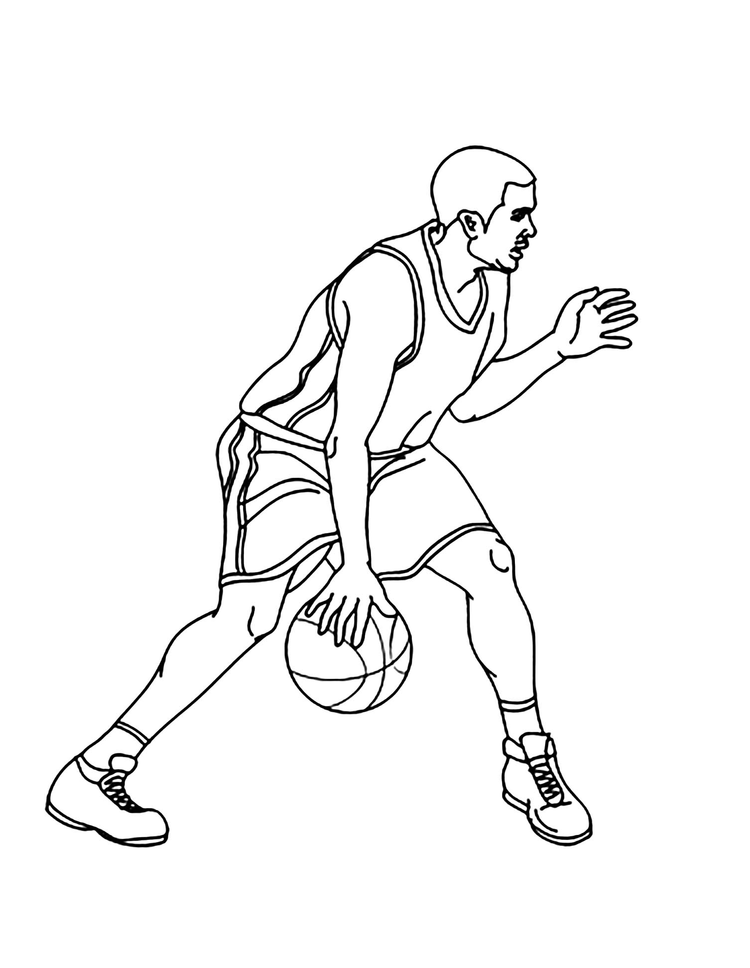 Basketball coloring pages for kids Basketball Kids Coloring Pages