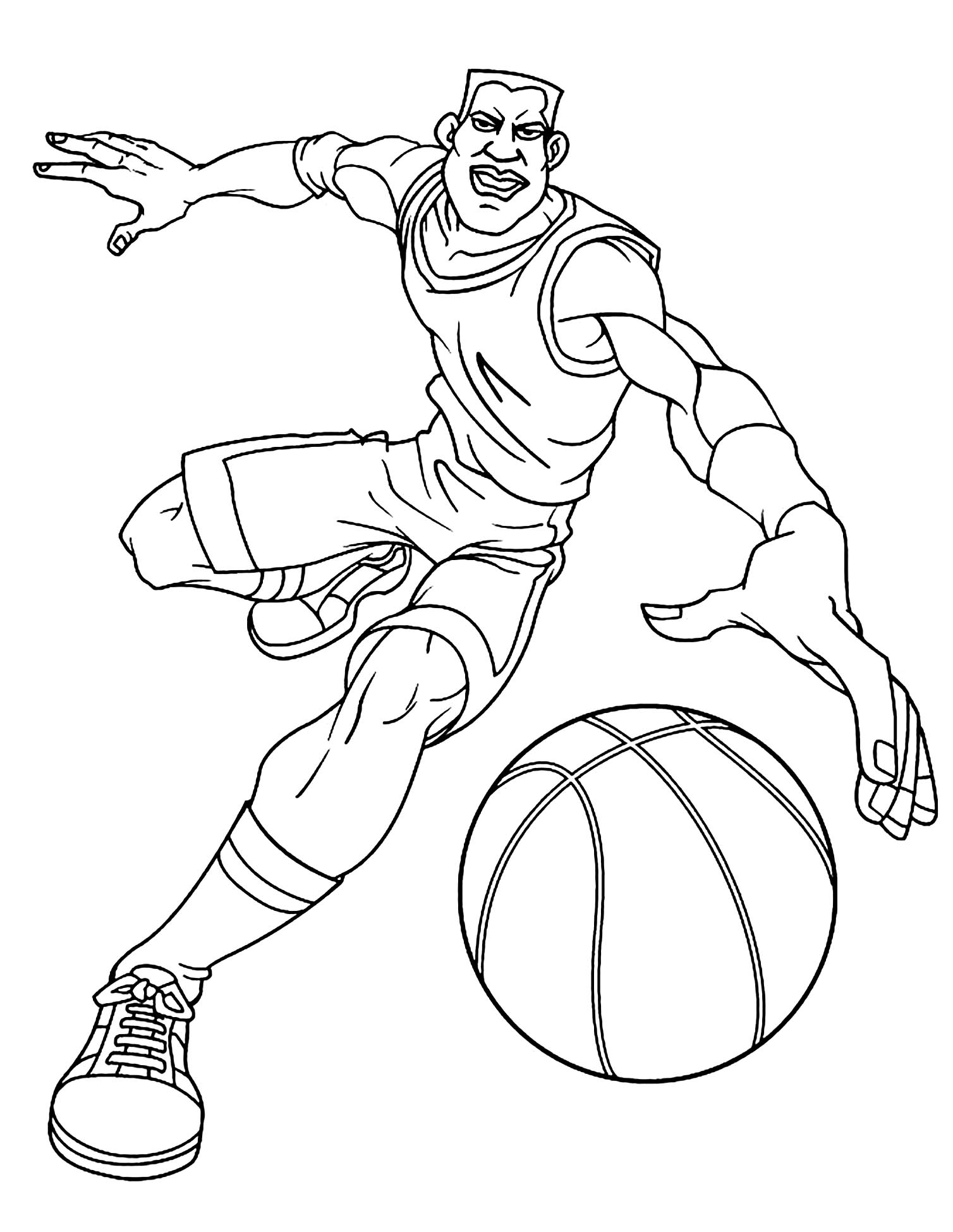 Basketball coloring pages to download - Basketball Kids Coloring Pages