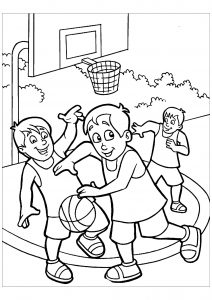 Free basketball coloring pages to print