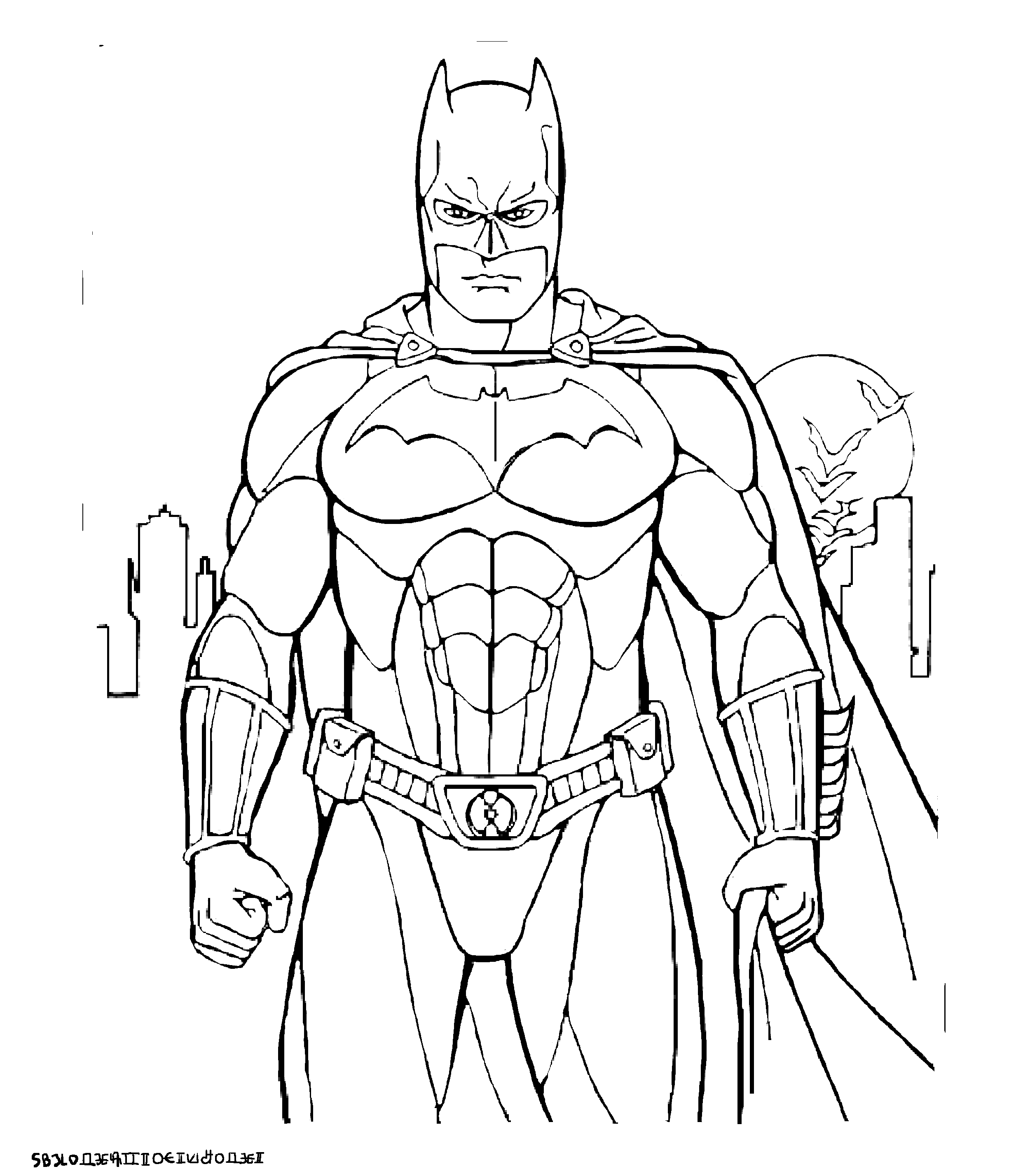 batman drawing color