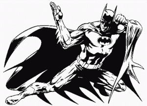 batman face coloring page