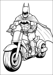 Batman on his motorcycle