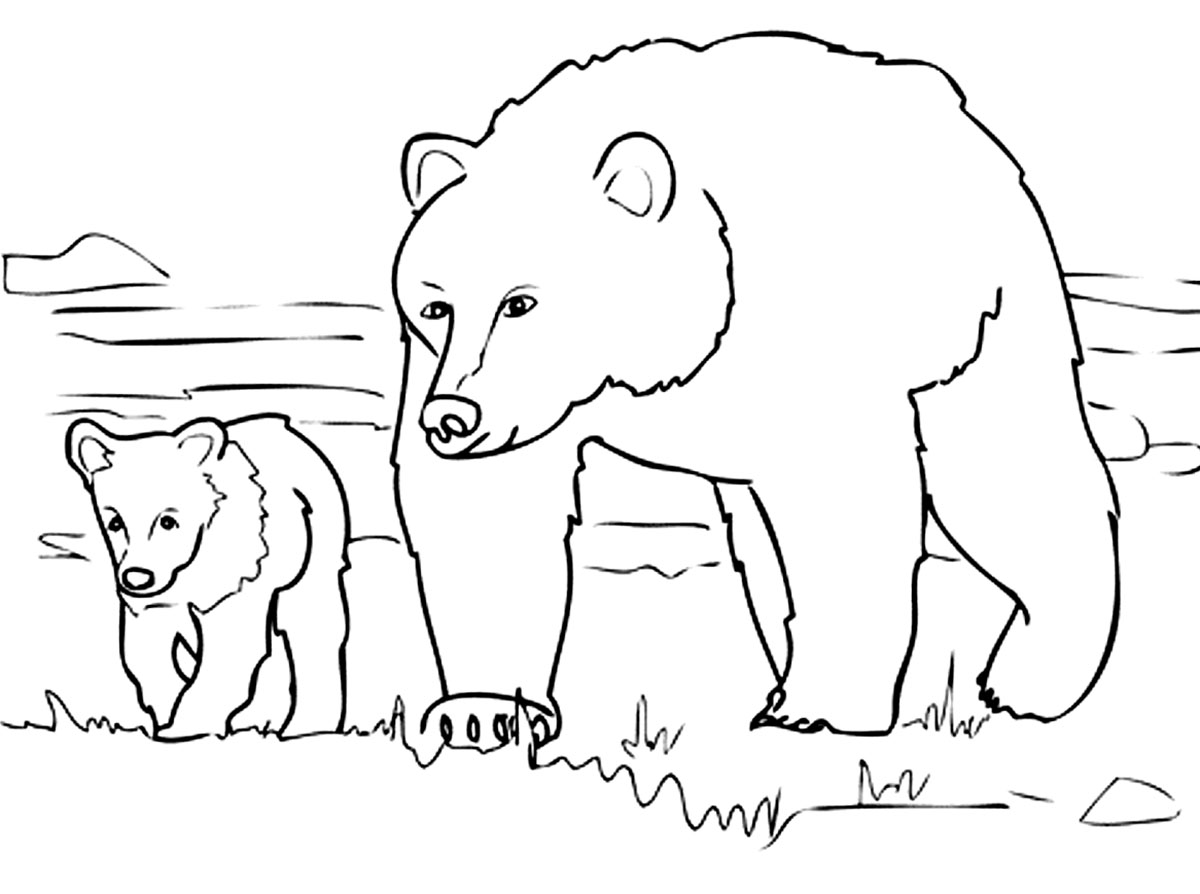 Promenade Bears and Cubs Kids Coloring Pages