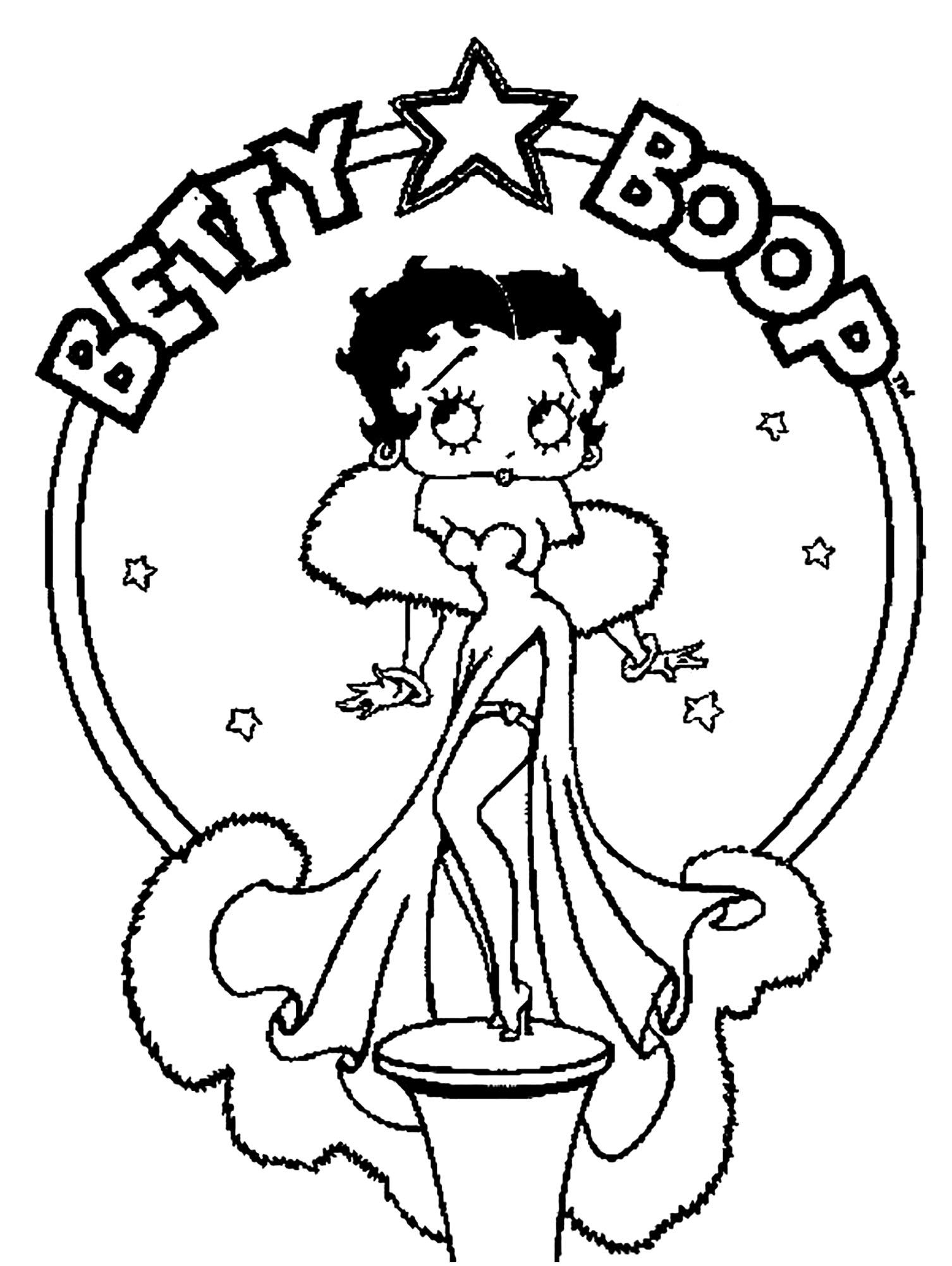 Betty Boop Coloring Book Pages