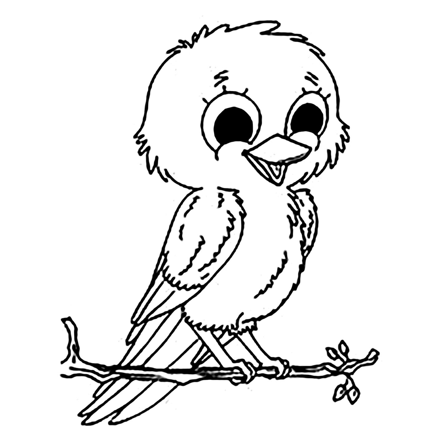 Little bird - Birds Kids Coloring Pages