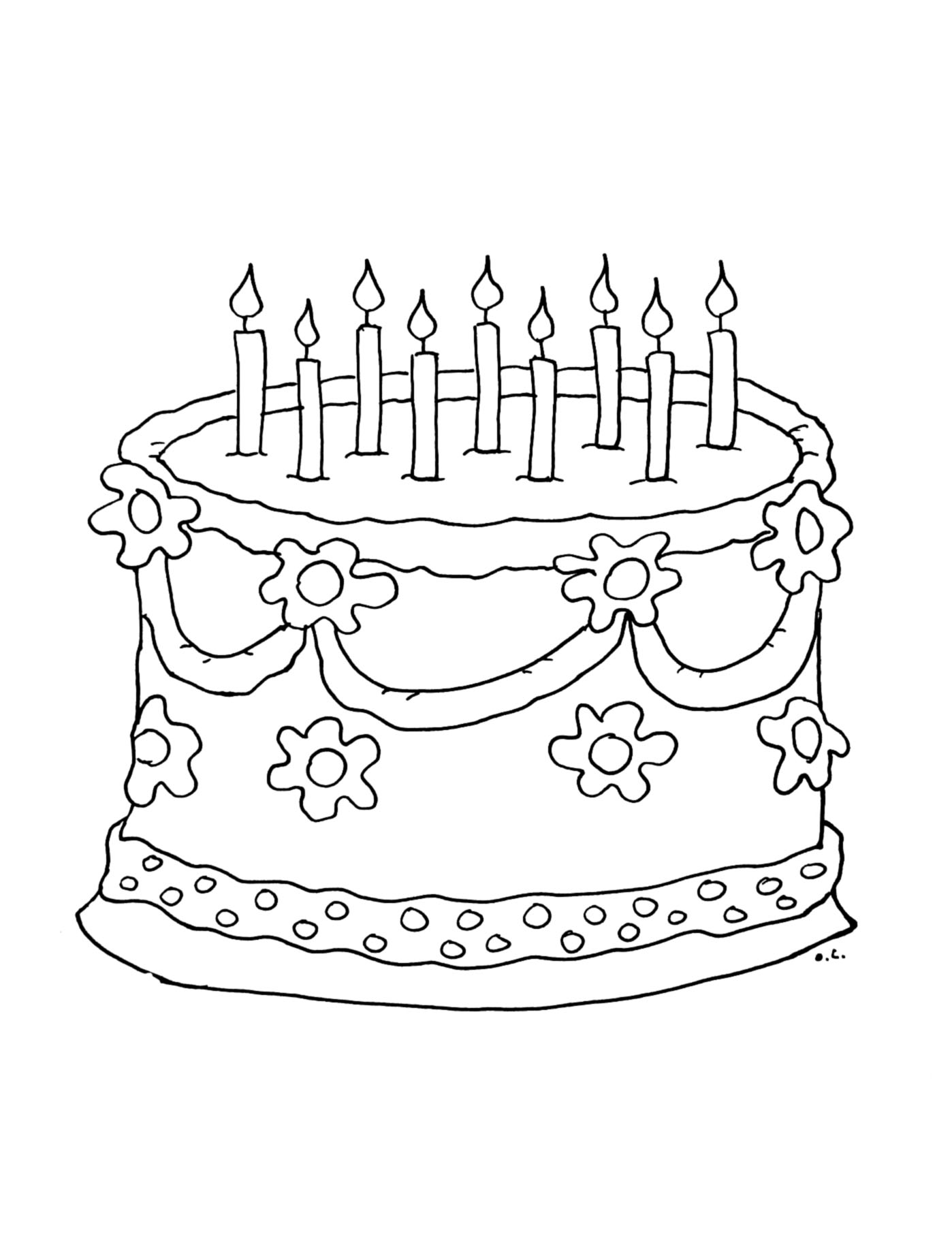 birthday candle coloring page
