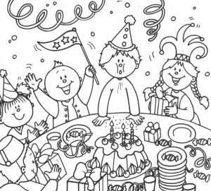Birthday coloring pages to download