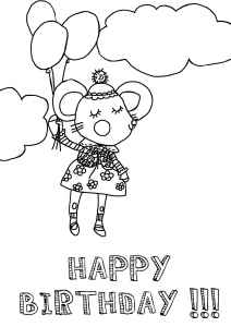 Free Birthday drawing to print and color