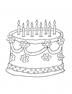 Birthday picture to download and color