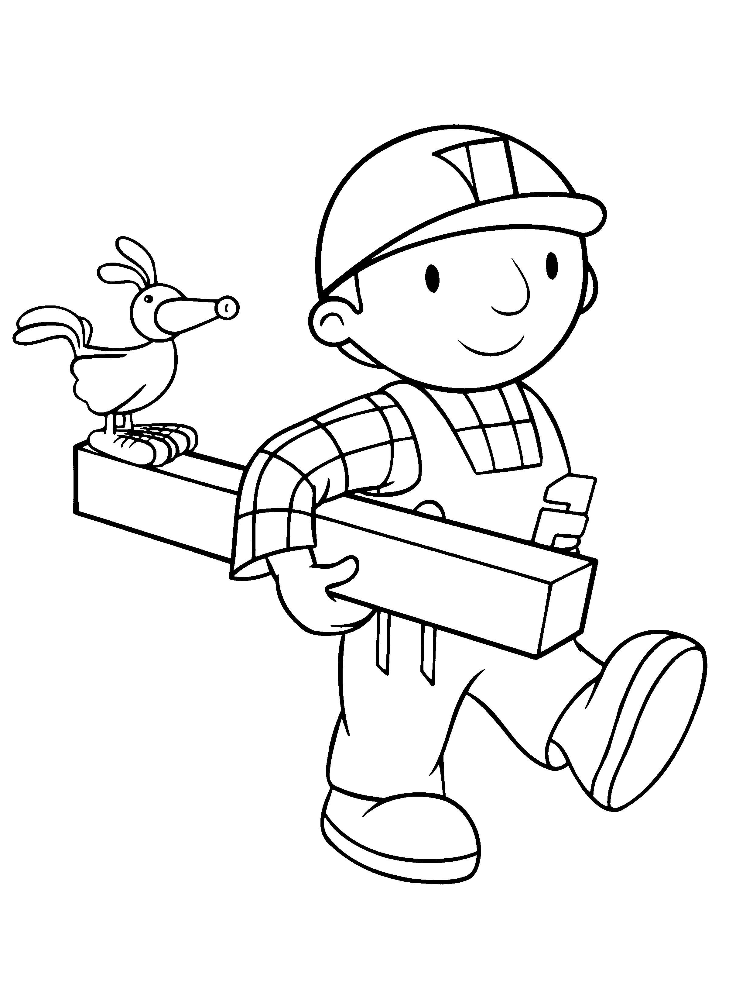 Coloring of Bob the handyman to download free - Bob The Builder Kids