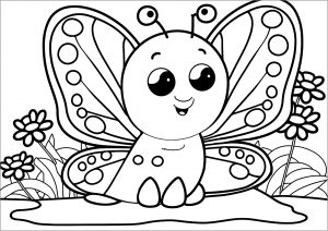 butterfly coloring picture