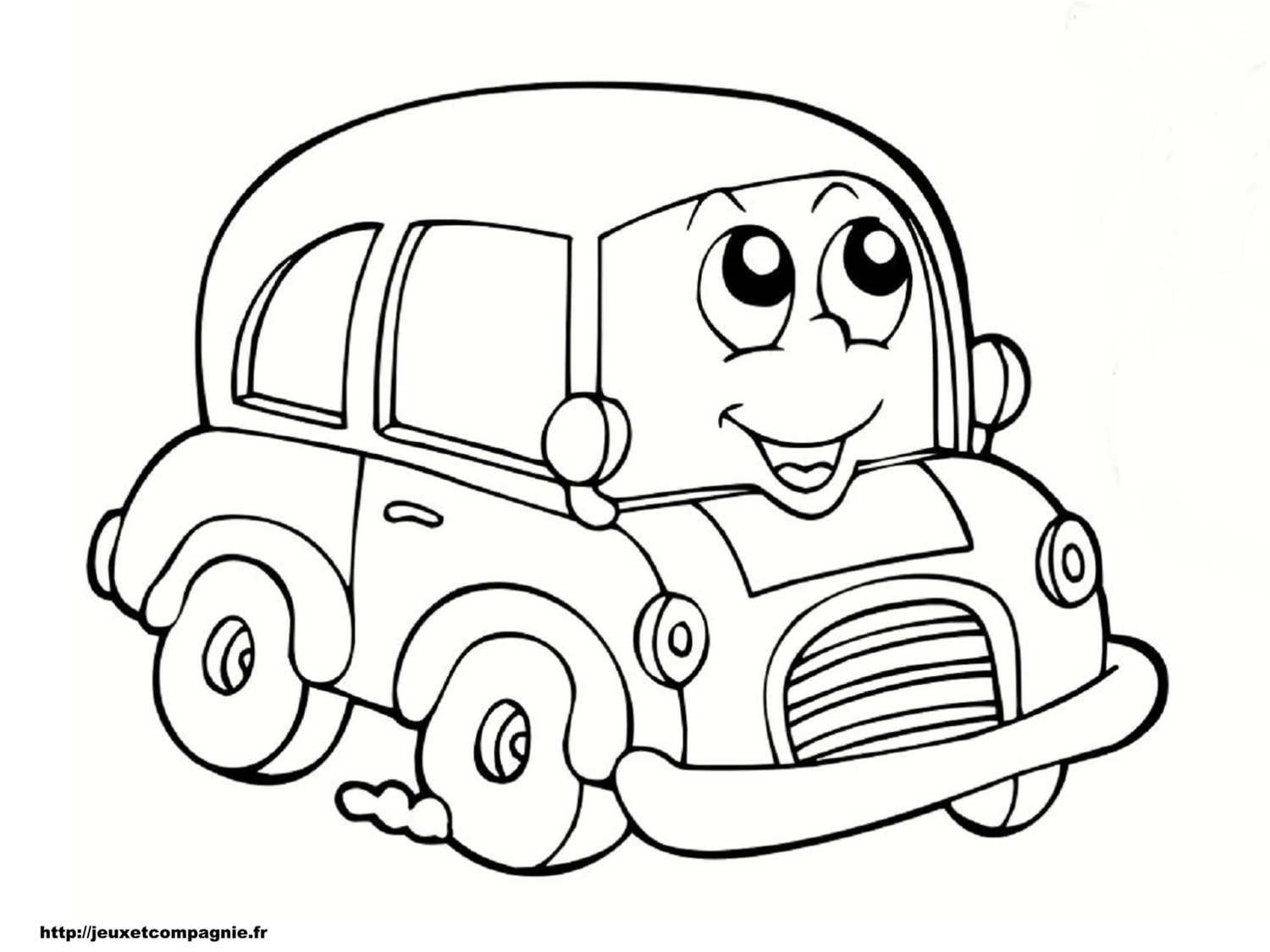 Car to color for children - Car Kids Coloring Pages