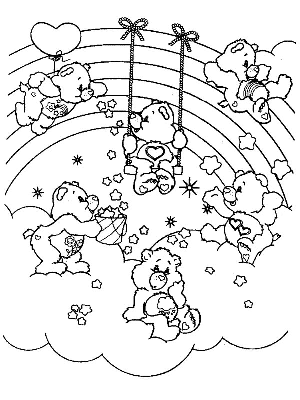 care bears christmas coloring pages